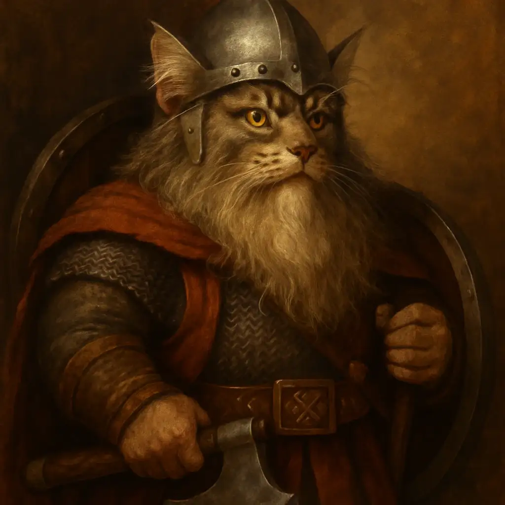 dwarf cat AI generated portrait photo