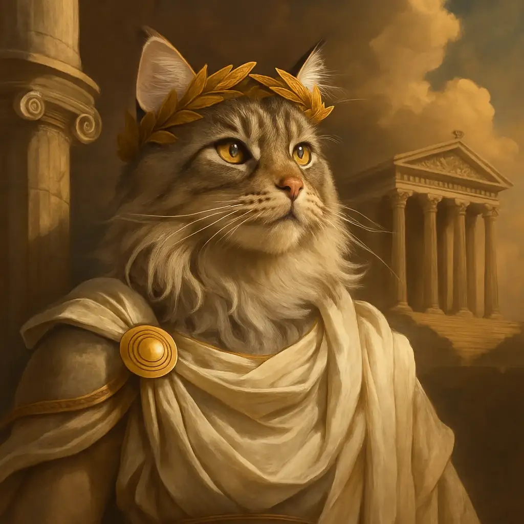 greek god cat AI generated portrait photo