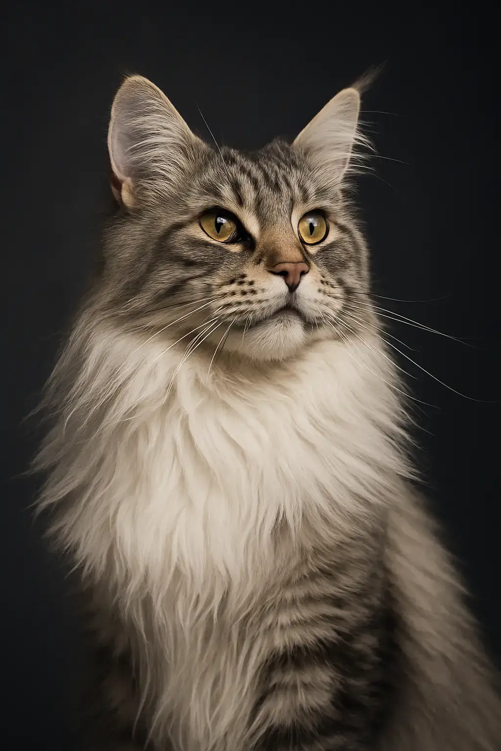 studio portrait cat AI generated portrait photo