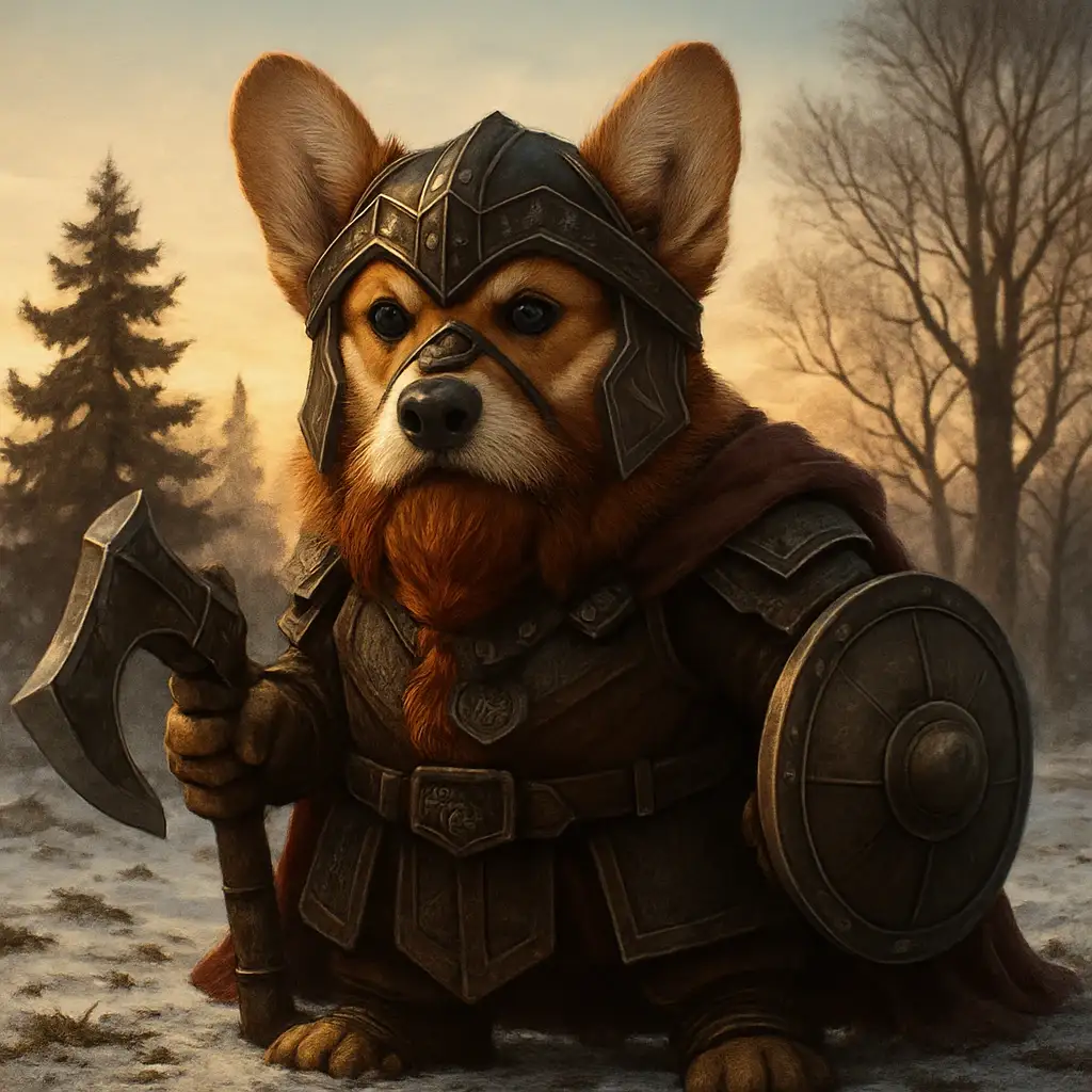 dwarf dog AI generated portrait photo