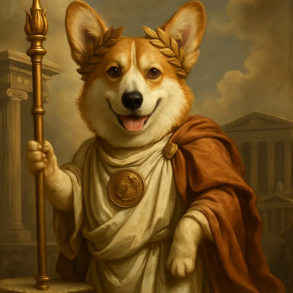 greek god dog AI generated portrait photo